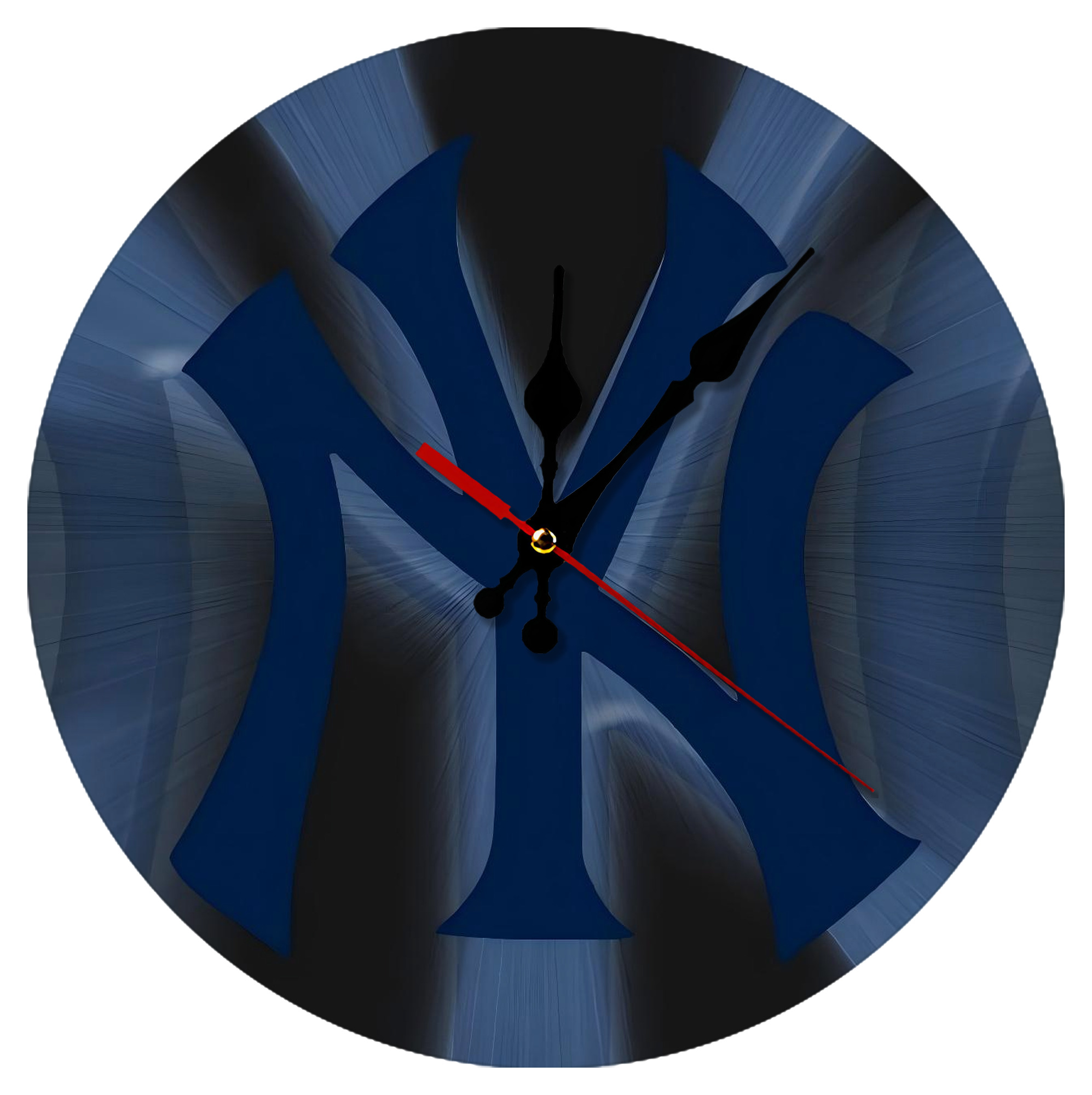 New York Yankees 110 Silent Round Wall Clock – Modern & Stylish DIY Design, Durable Wood Construction, Easy To Install – Perfect For Office, Bedroom, Living Room, And More